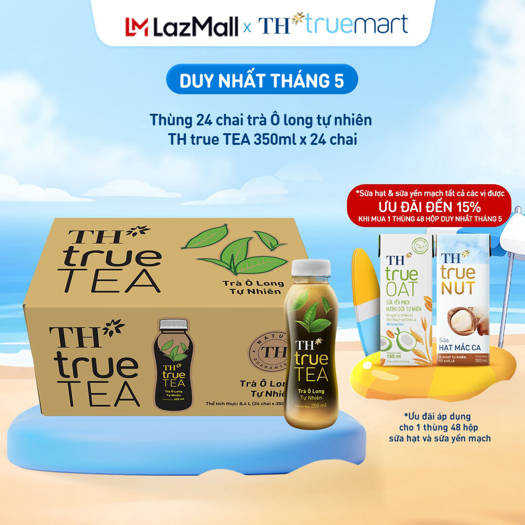 Thùng 24 chai trà ô long tự nhiên TH true TEA 350 ml (350 ml x 24)
