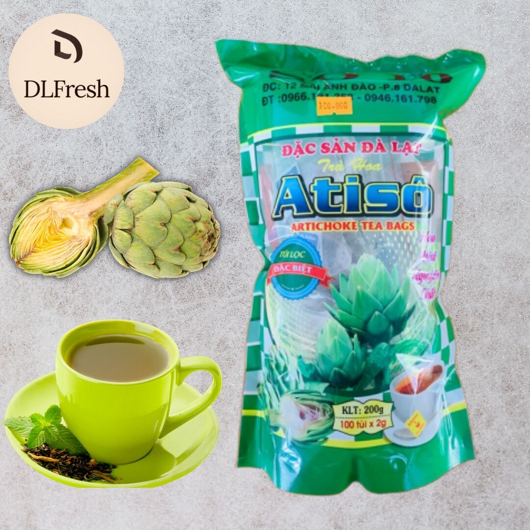 Trà Hoa Atiso Túi Lọc DLFRESH Đặc Sản Đà Lạt Túi 100 Tép