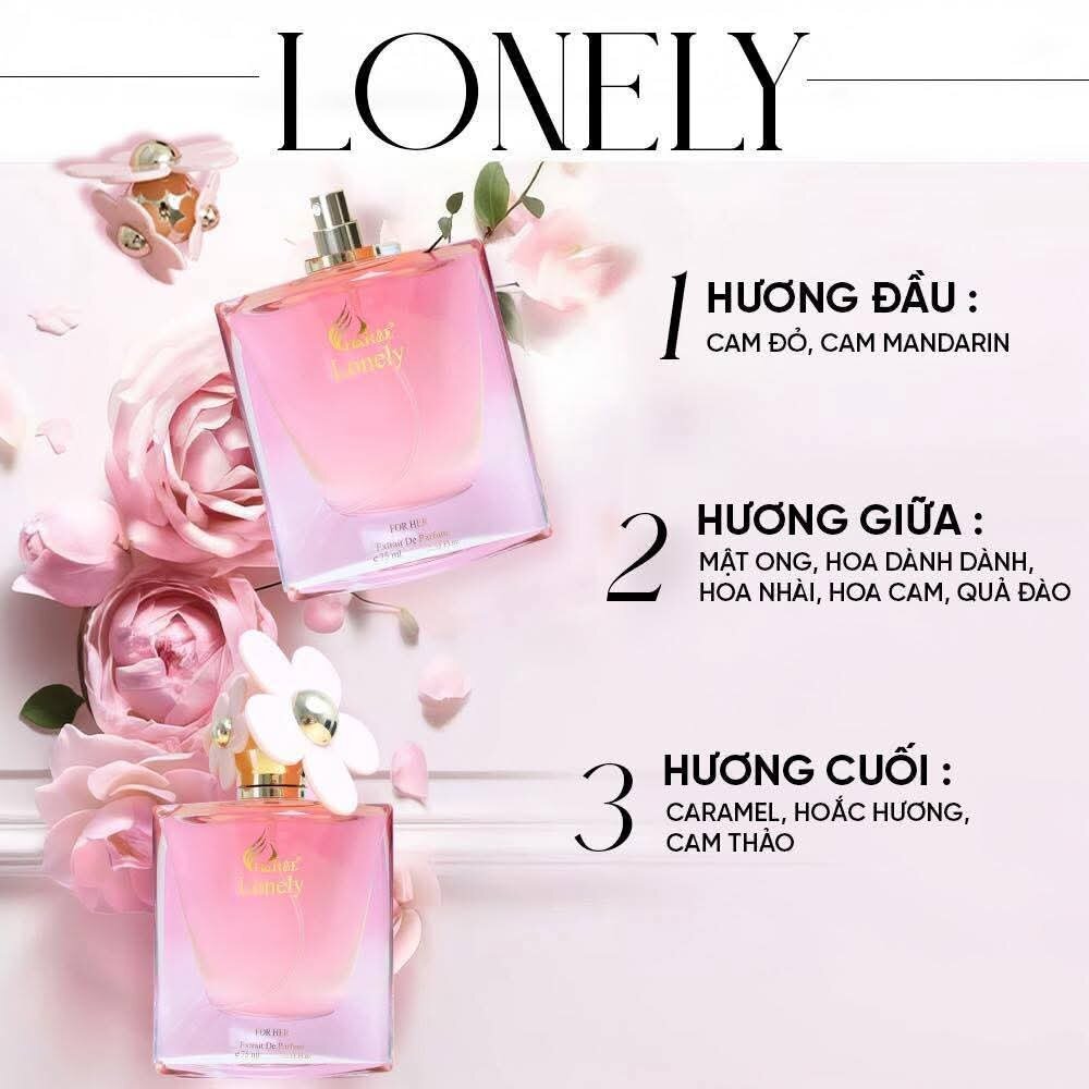 Nước hoa nữ Lonely 75ml charme hương dịu nhẹ ngọt ngào quyến rũ
