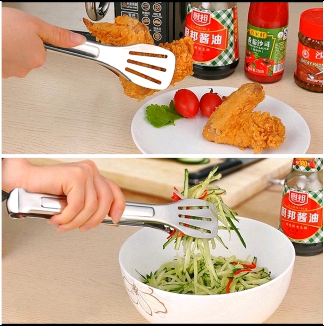 Kẹp Inox Gắp Thức Ăn, Gắp Đồ Nóng, Gắp Đá.