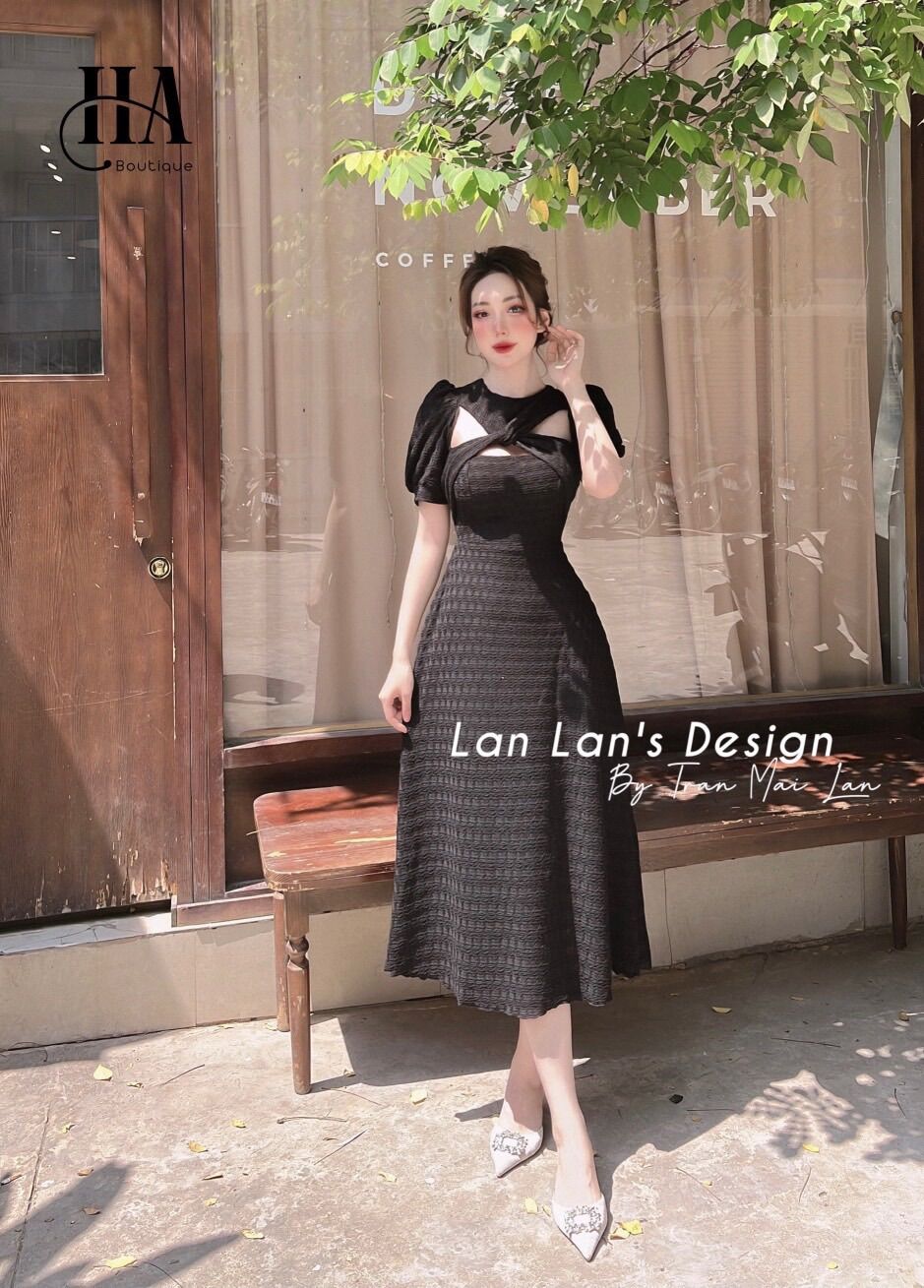 VÁY XỐP DÂY CHÉO XOẮN NGỰC 3 MÀU
