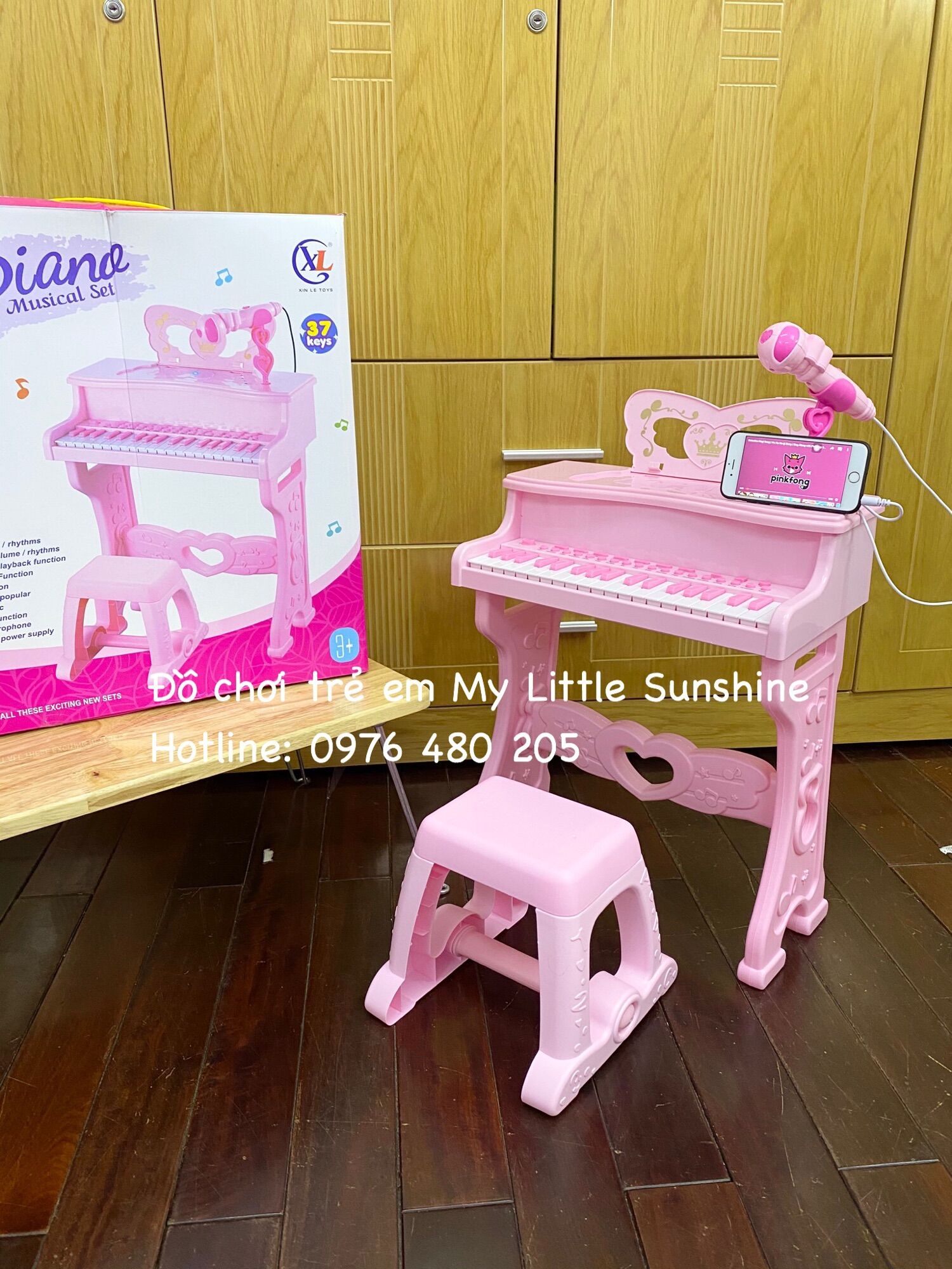 Đàn piano có micro cho bé (mẫu vuông)
