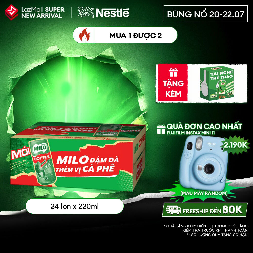 Sữa Lúa Mạch Nestle Milo Pro Cà Phê Lon 4(6x220ml)
