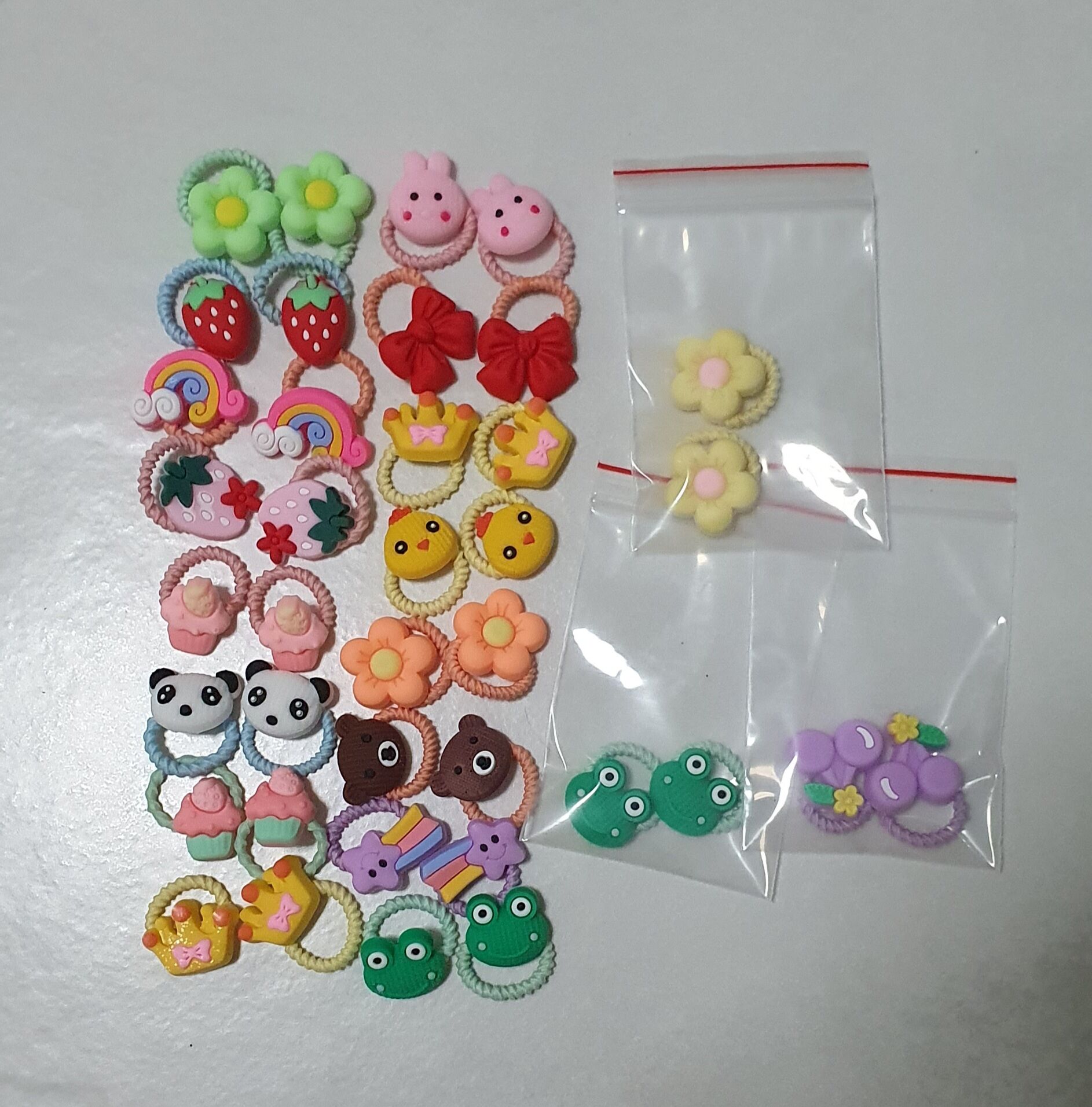 Dây cột tóc hình ngộ nghĩnh cho bé (cặp 2 dây)