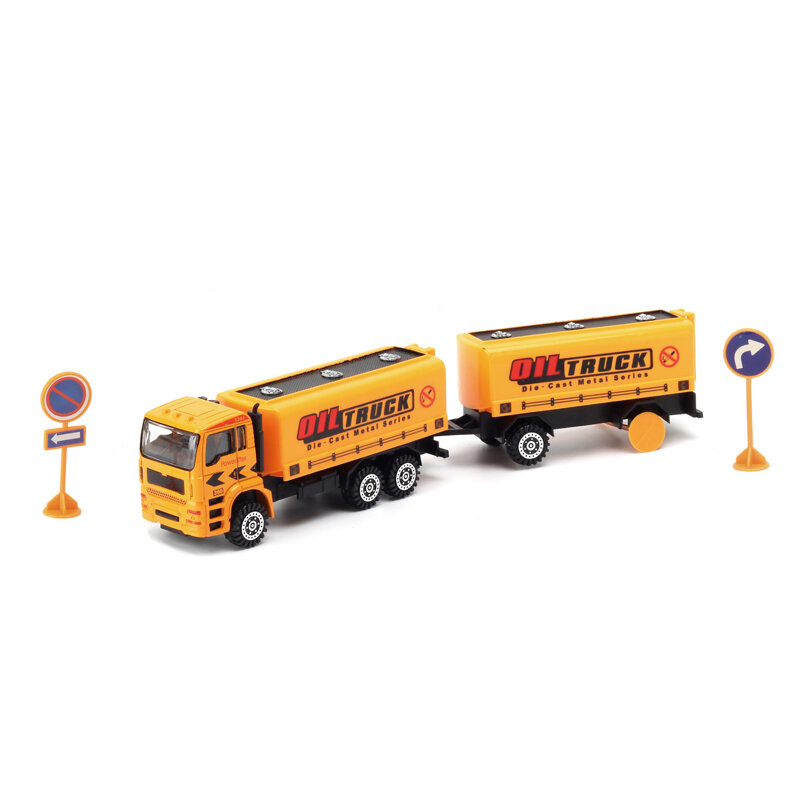 Xe vận chuyển công trình đầu xe hợp kim warrior mô phỏng, xe container chở hàng dài, xe trộn, xe chở dầu, đồ chơi trẻ em
