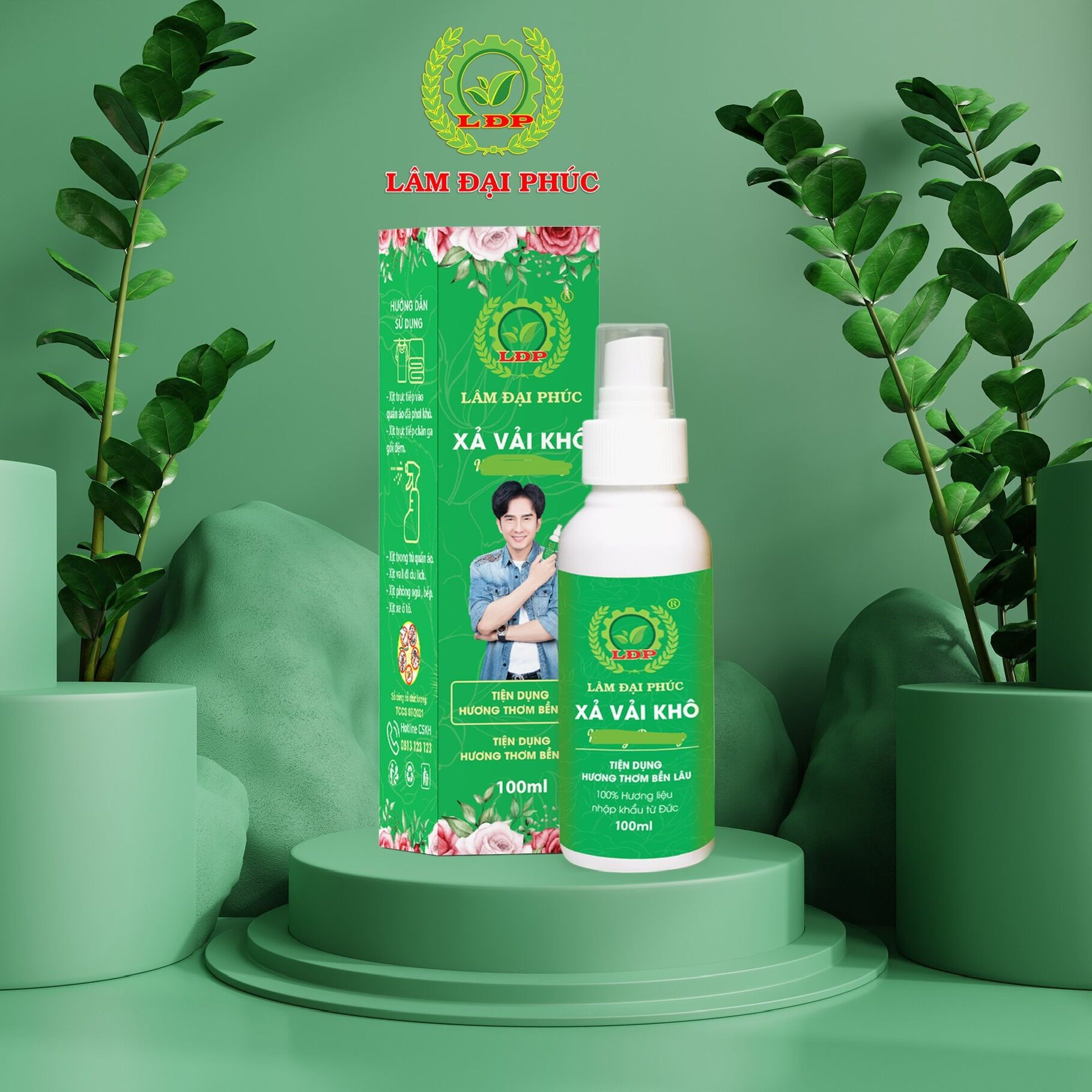 2 Chai Nước Xả Vải Khô ( MÀU XANH ) - Lâm Đại Phúc
