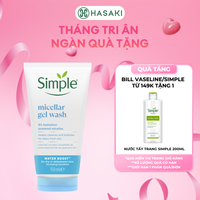 [MUA LÀ CÓ QUÀ] Sữa Rửa Mặt Simple Dưỡng Ẩm Cho Da Dạng Gel 150ml Hasaki Sản Phẩm Chính Hãng