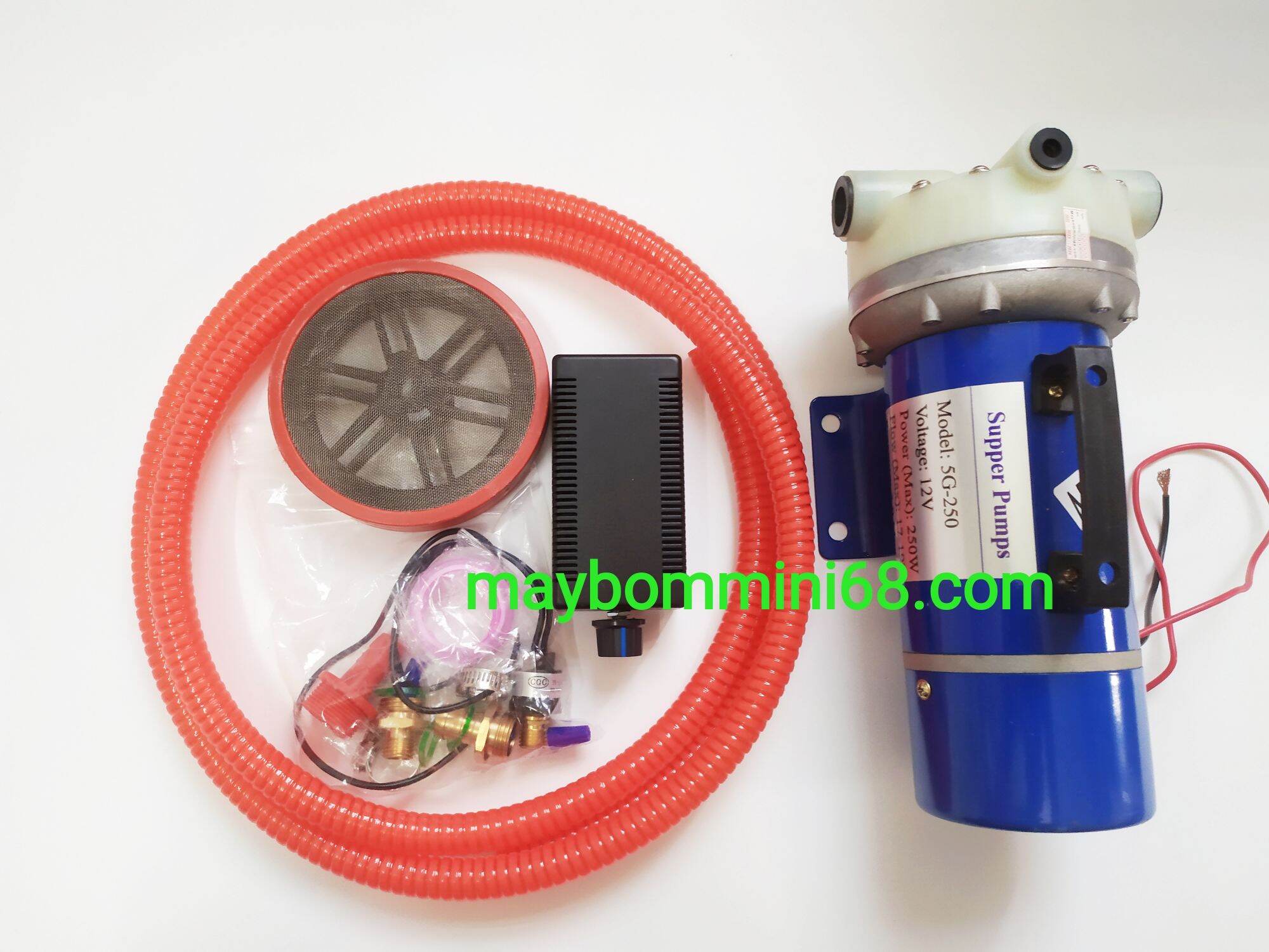 Máy bơm áp lực 12v 250w kèm điều khiển tốc độ xịn