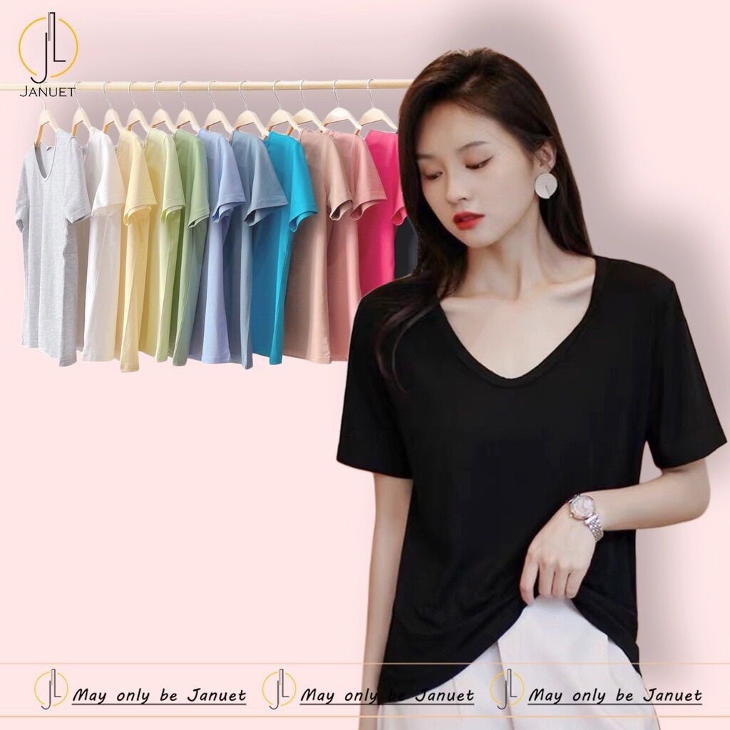 Áo phông nữ 12 màu cotton 100%