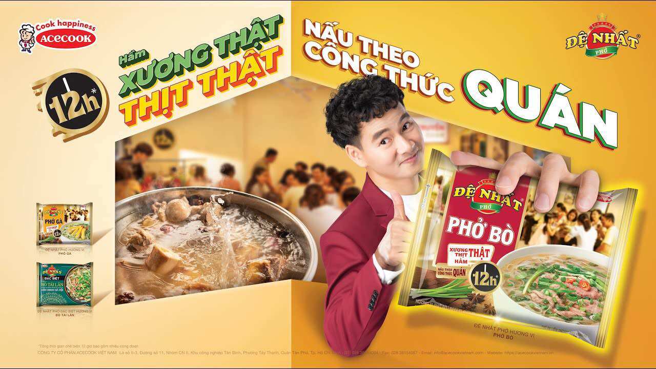 Thùng Phở Bò/Gà/Bò tái lăn Đệ nhất Acecook (30 gói x 65-68g)