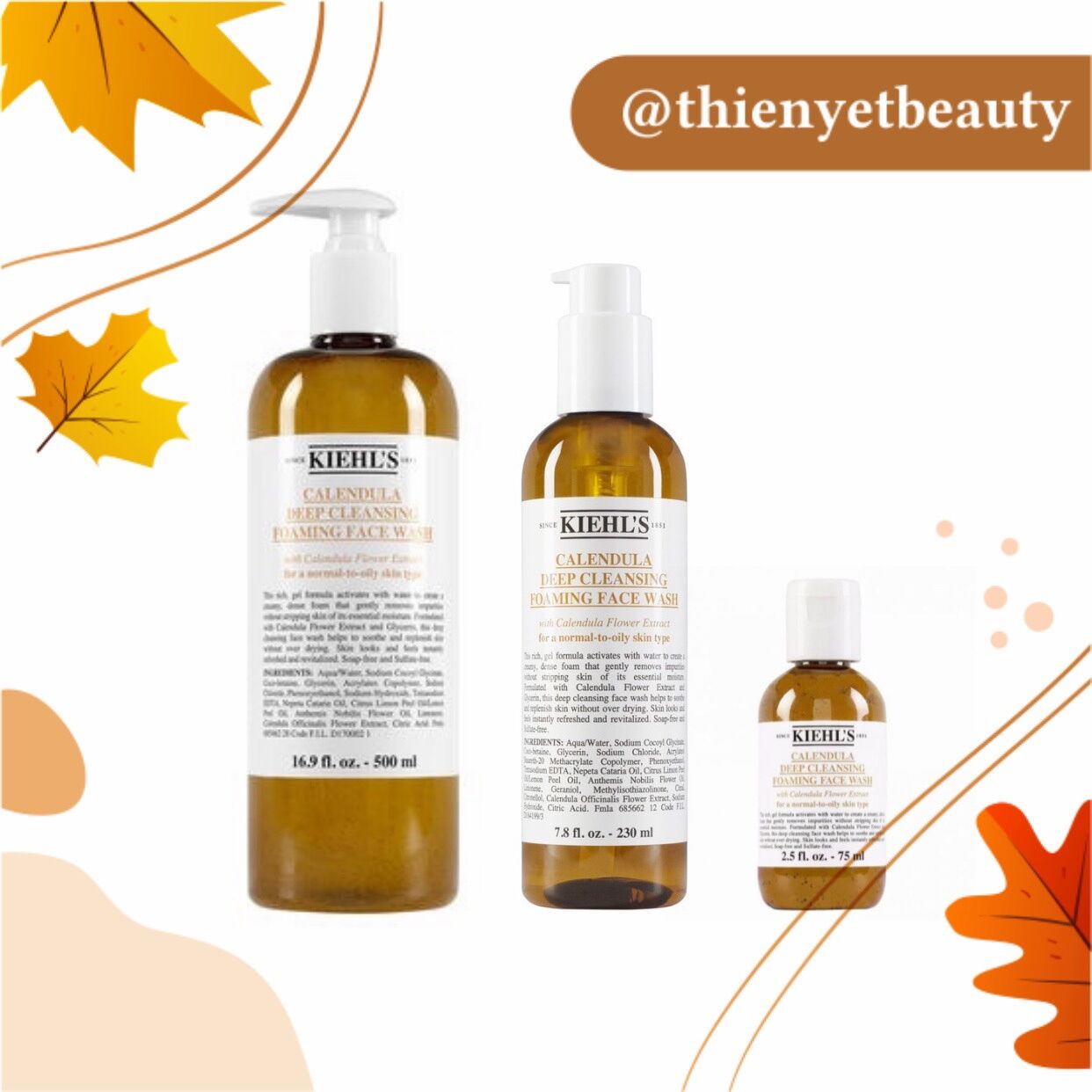 Sữa rửa mặt chiết xuất hoa cúc Calendula Deep Cleansing Foaming Face Wash