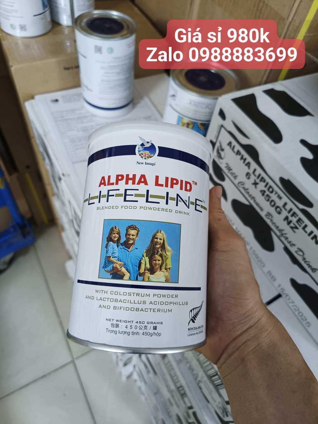 Sữa non alpha lipid 450g còn nguyên mã code nhập khẩu New Zealand. giúp