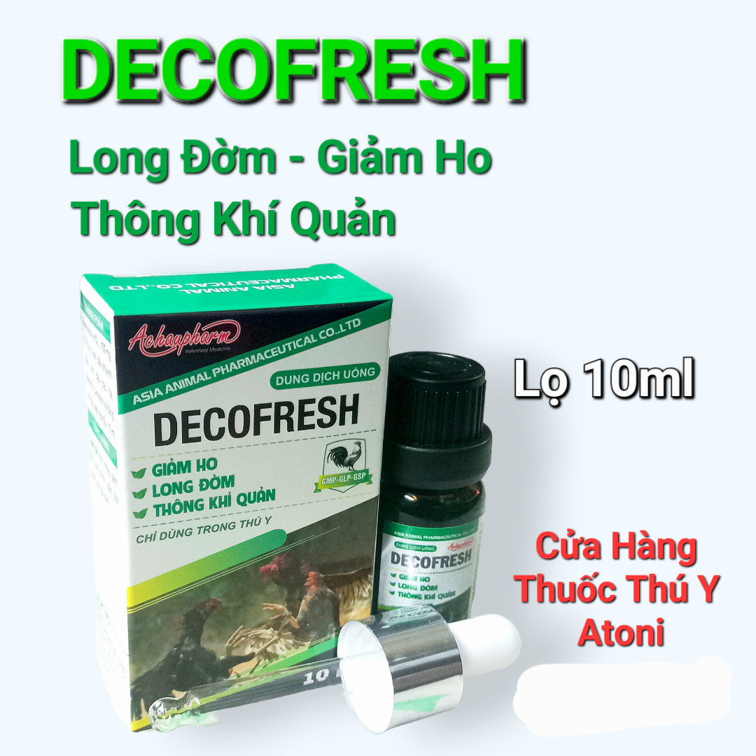 DECOFRESH Lọ 10ml Cho Gà Đá, Chim Cảnh