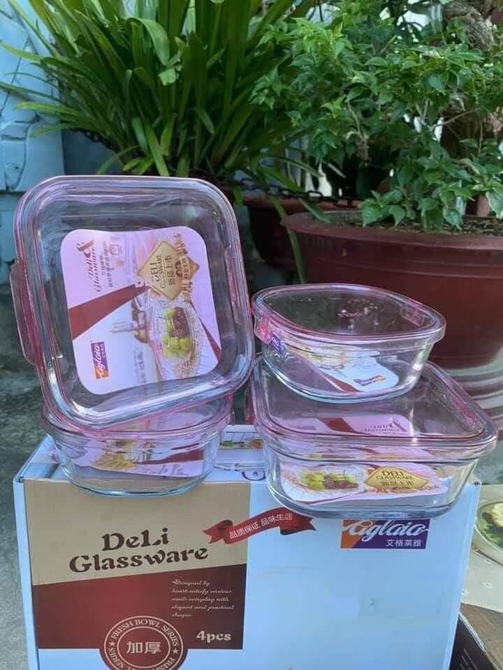 SET 4 THỐ THỦY TINH DELI