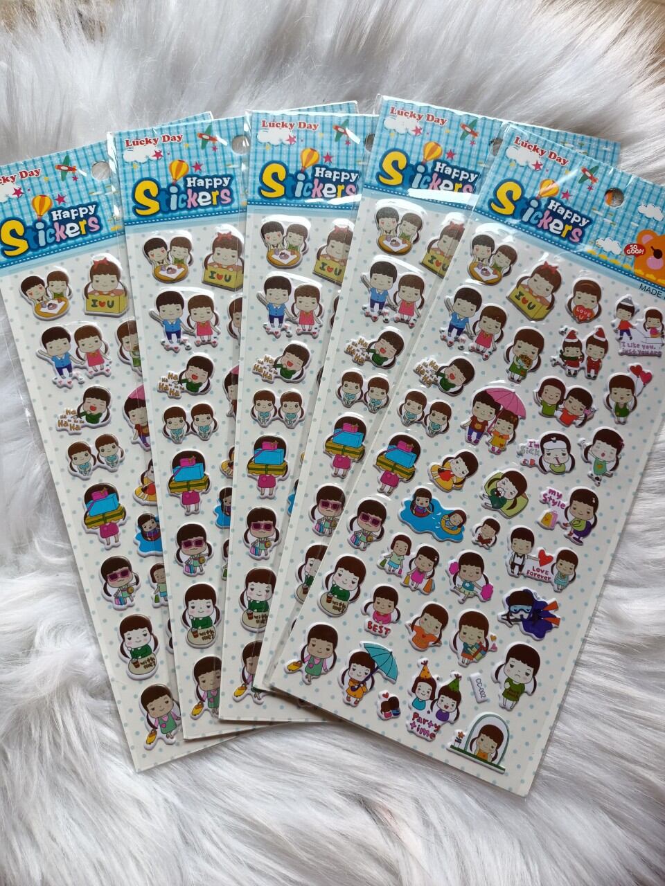 Combo 10 tờ Sticker nổi đủ mẫu (10 mẫu ngẫu nhiên)