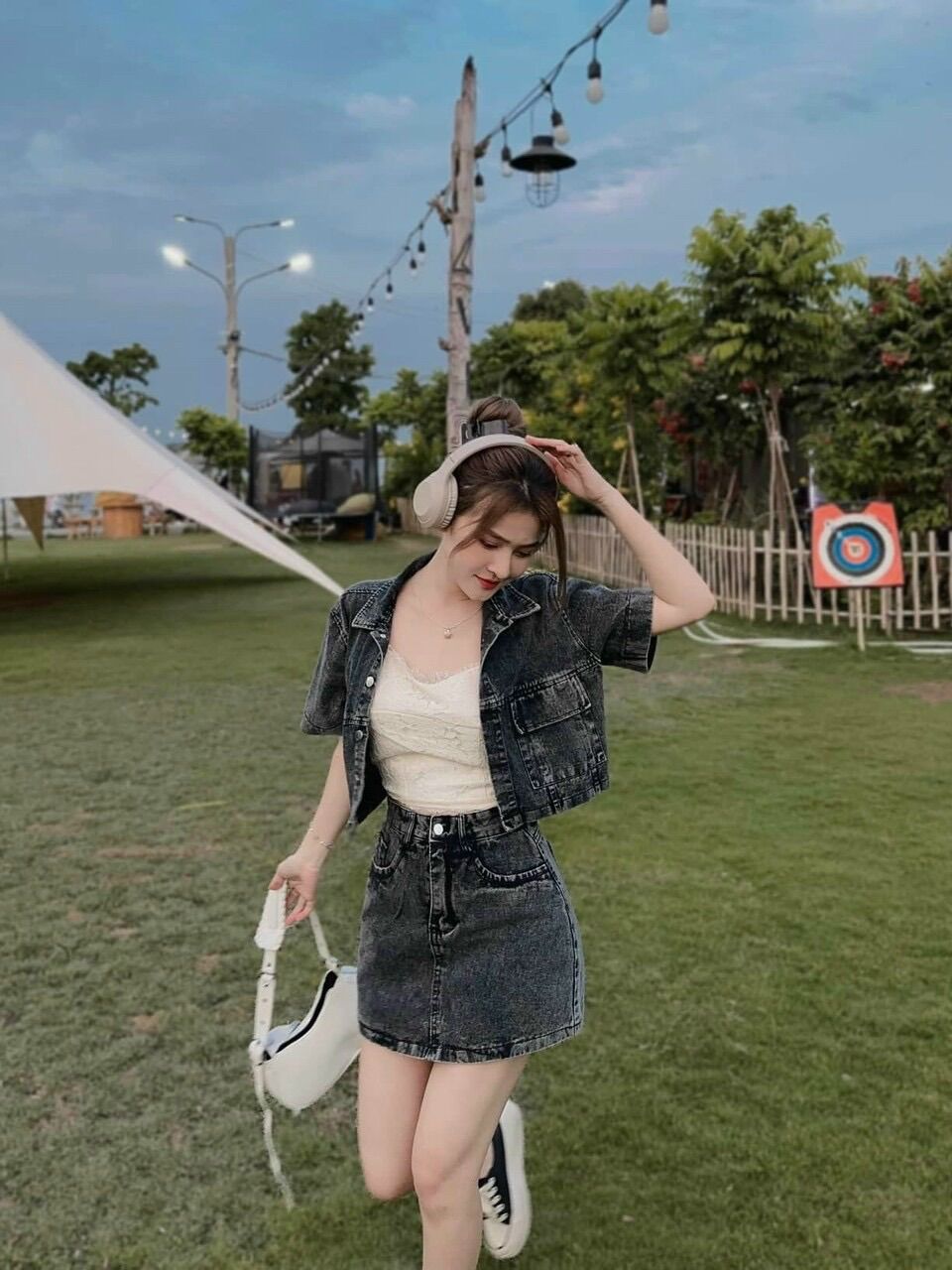 (SHOP TÁO ĐỎ BIGSIZE 50KG ĐẾN 90KG) set jean 2 món khồng kèm bra