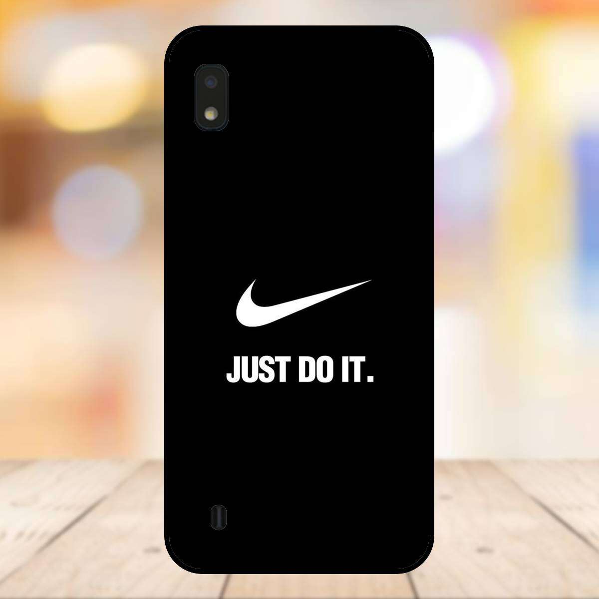 Ốp lưng điện thoại Samsung A10 viền đen thương hiệu Nike thời trang