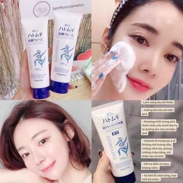 sữa rửa mặt hatomugi nhật 130g