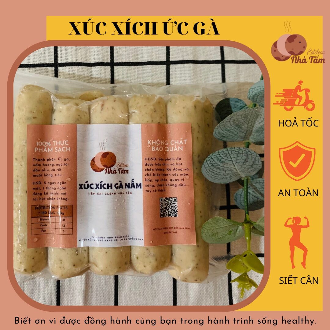 Xúc xích ức gà eatclean