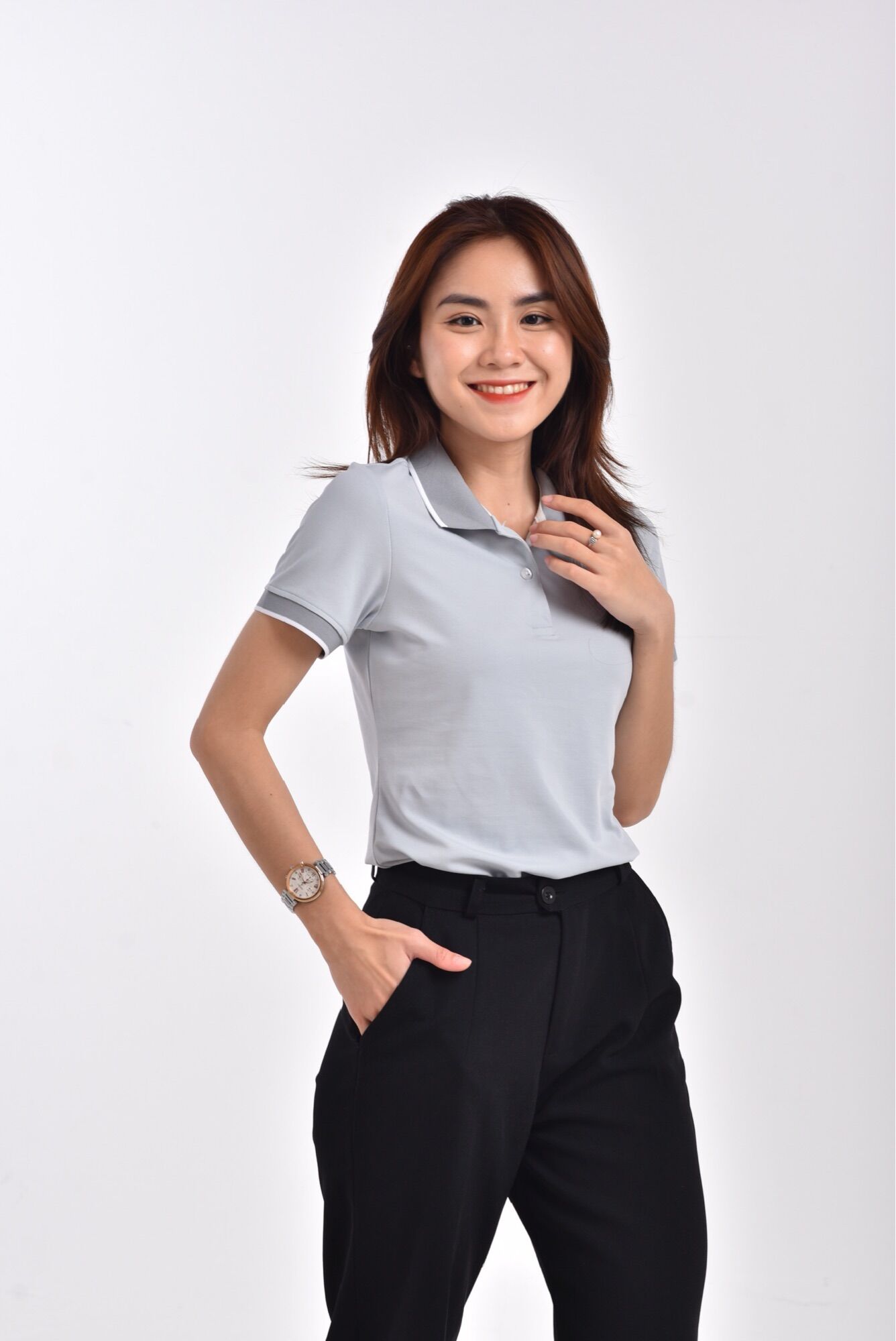 Áo thun polo nữ tay ngắn