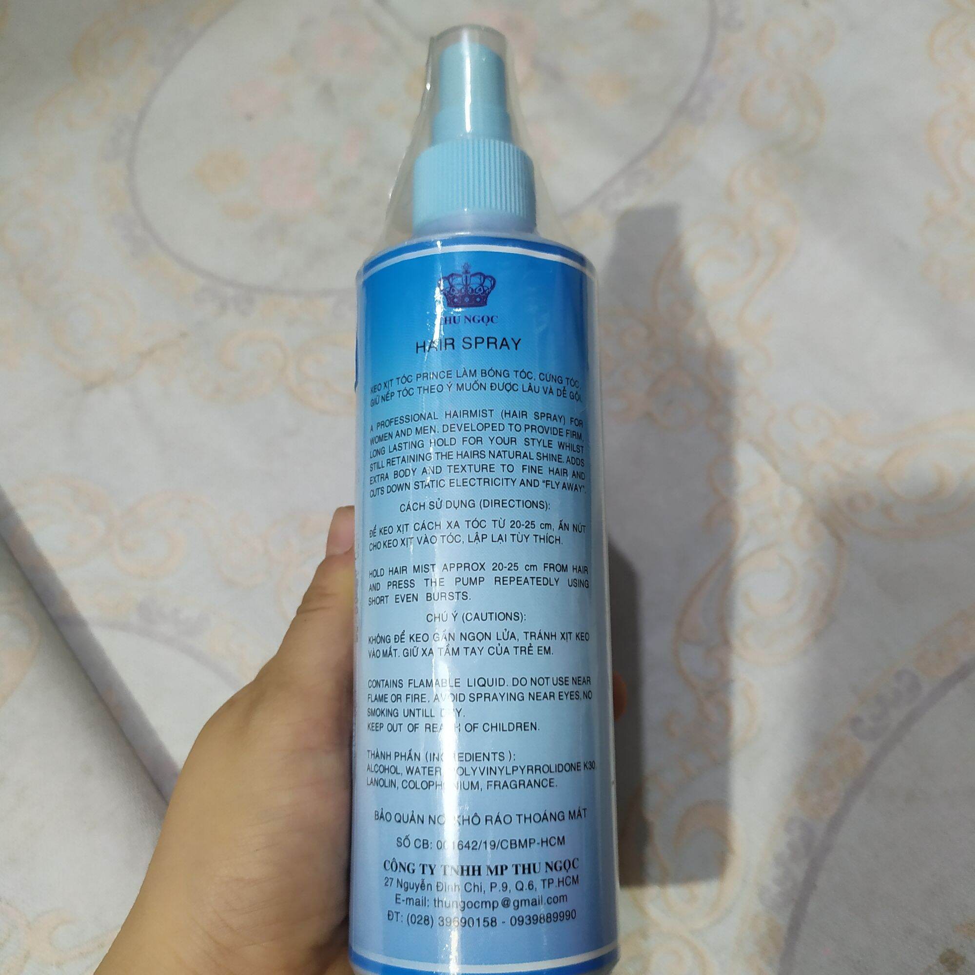 KEO XỊT TÓC PRINCE SÀI GÒN 270ml (Chai lớn)