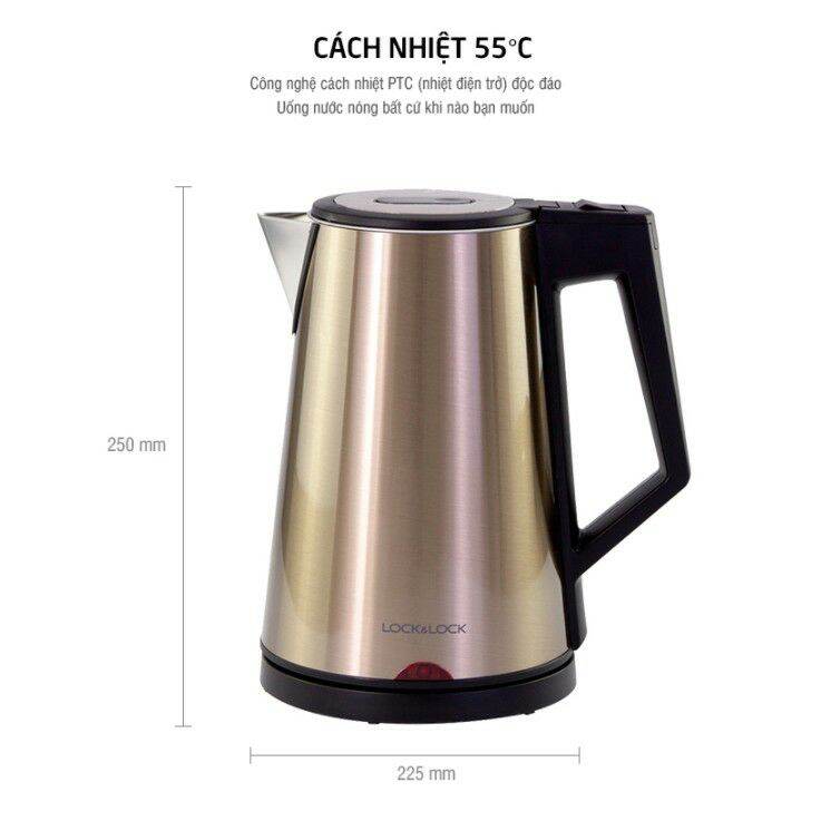 Ấm Đun Siêu Tốc Dung Tích 1,7 lít Lock&Lock EJK631 và EJK631BLK (cam kết hàng chính hãng)