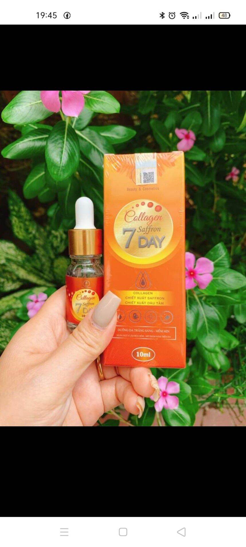 Serum Collagen saffon tài sinh làn da sau 7 day olic