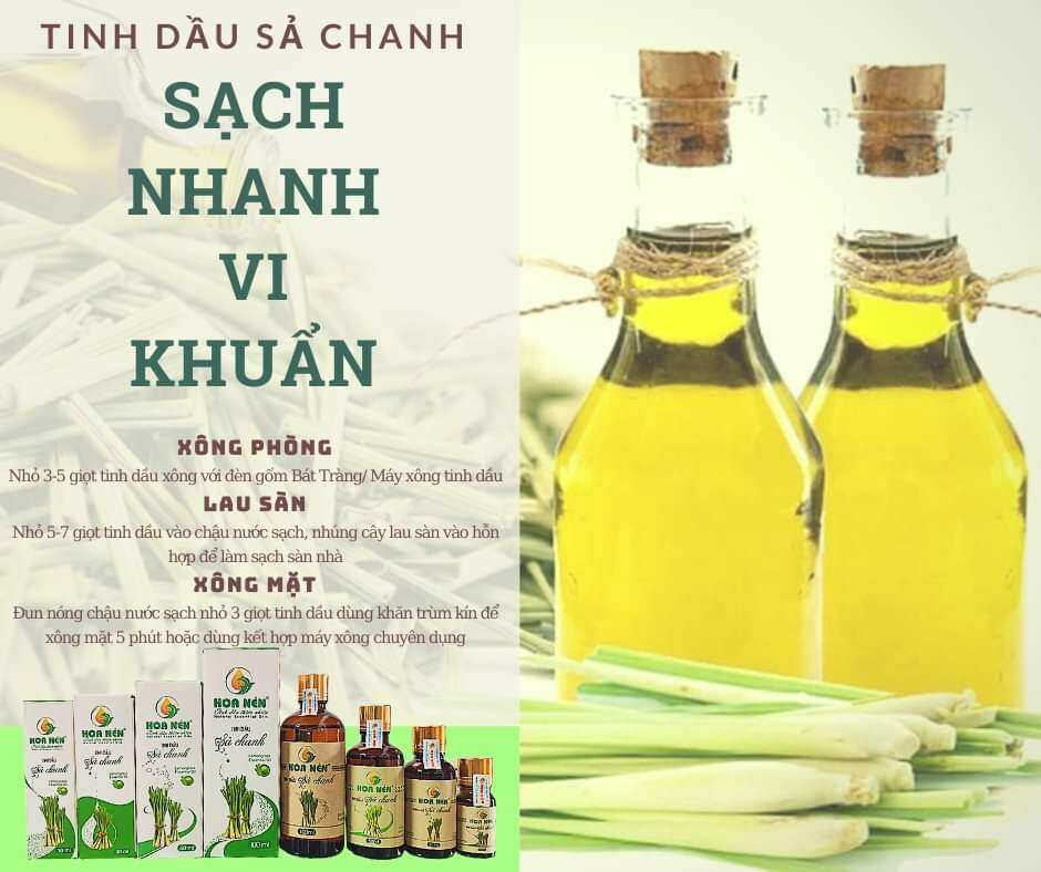 TINH DẦU SẢ CHANH NGUYÊN CHẤT 10 ML