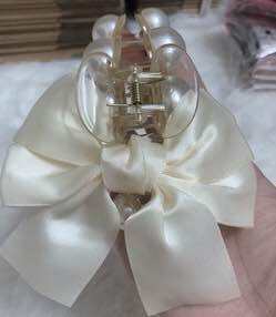 Kẹp Tóc Nơ Đầu Tiểu Thư Bản To Phụ Kiện Tóc Màu Trắng Đen Đỏ