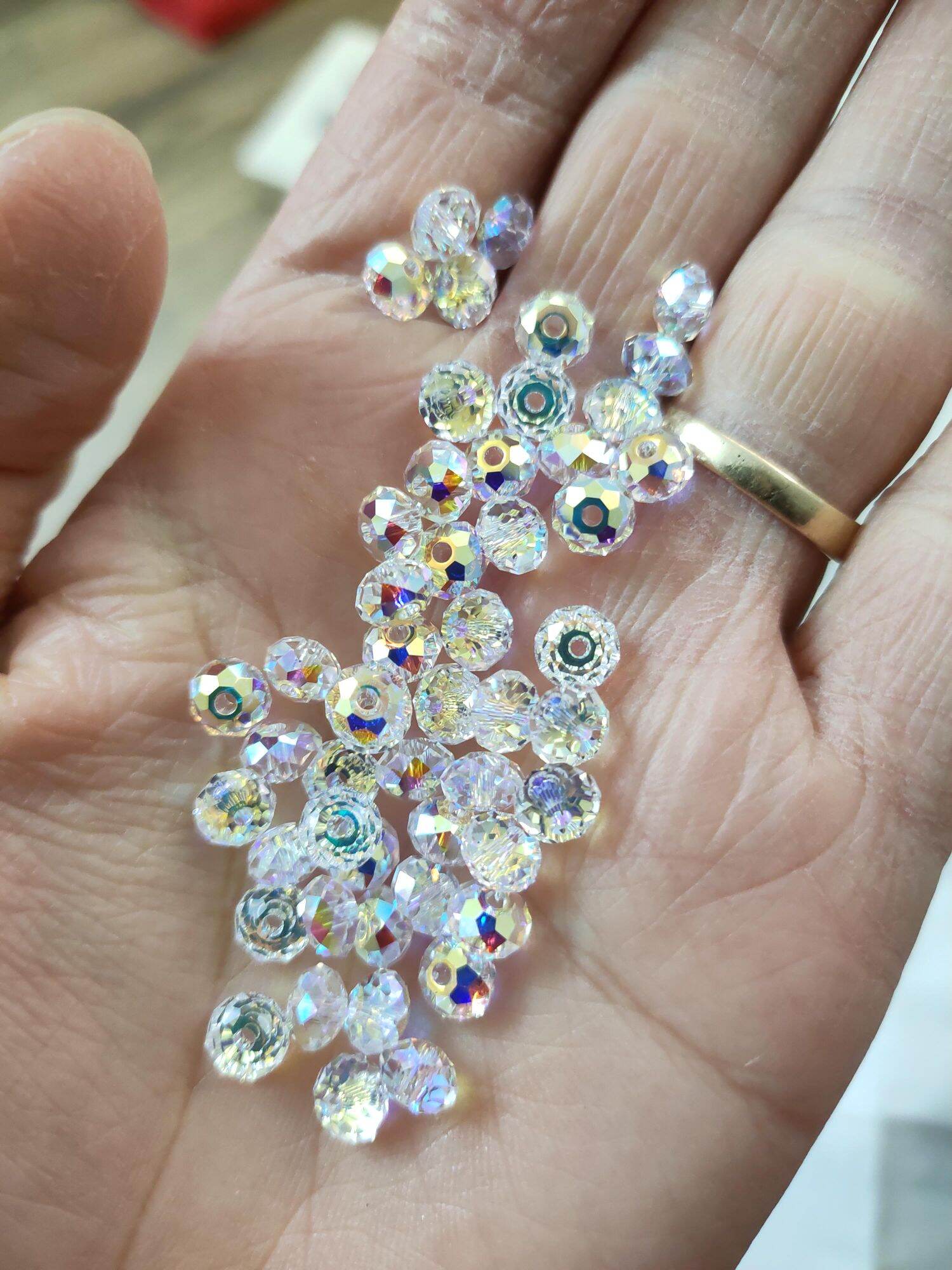 Gói hạt pha Lê cao cấp Swarovski bánh cam 6li (6mm)