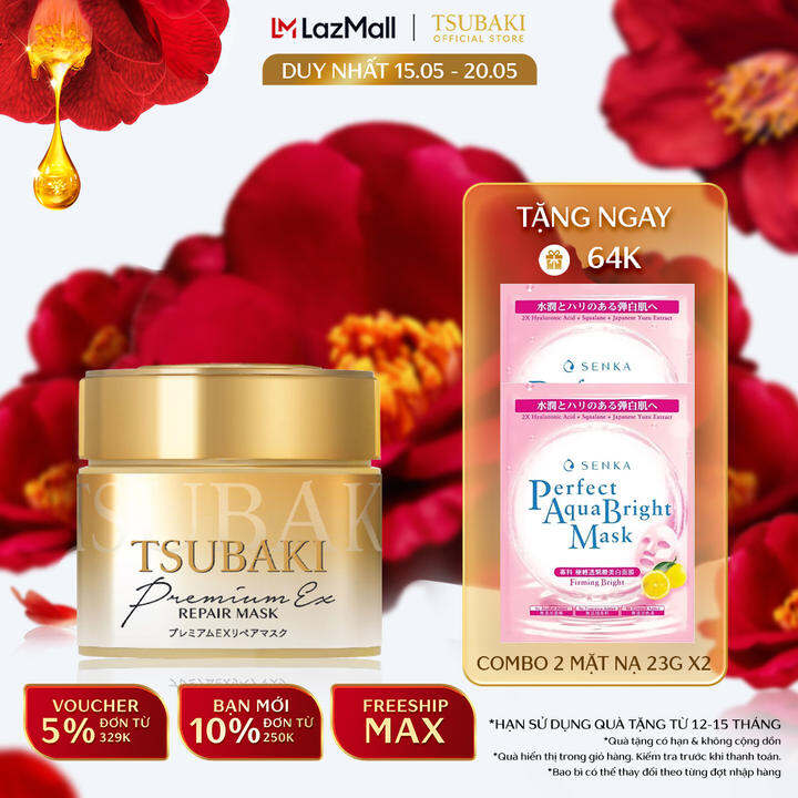 Mặt nạ tóc Phục hồi hư tổn tóc cao cấp Tsubaki Premium Repair Mask 180g