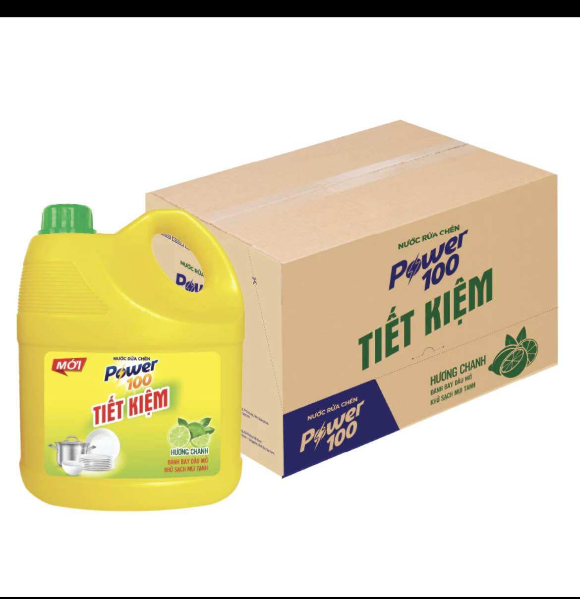 nước rửa chén power 100 tiết kiệm 3.5kg