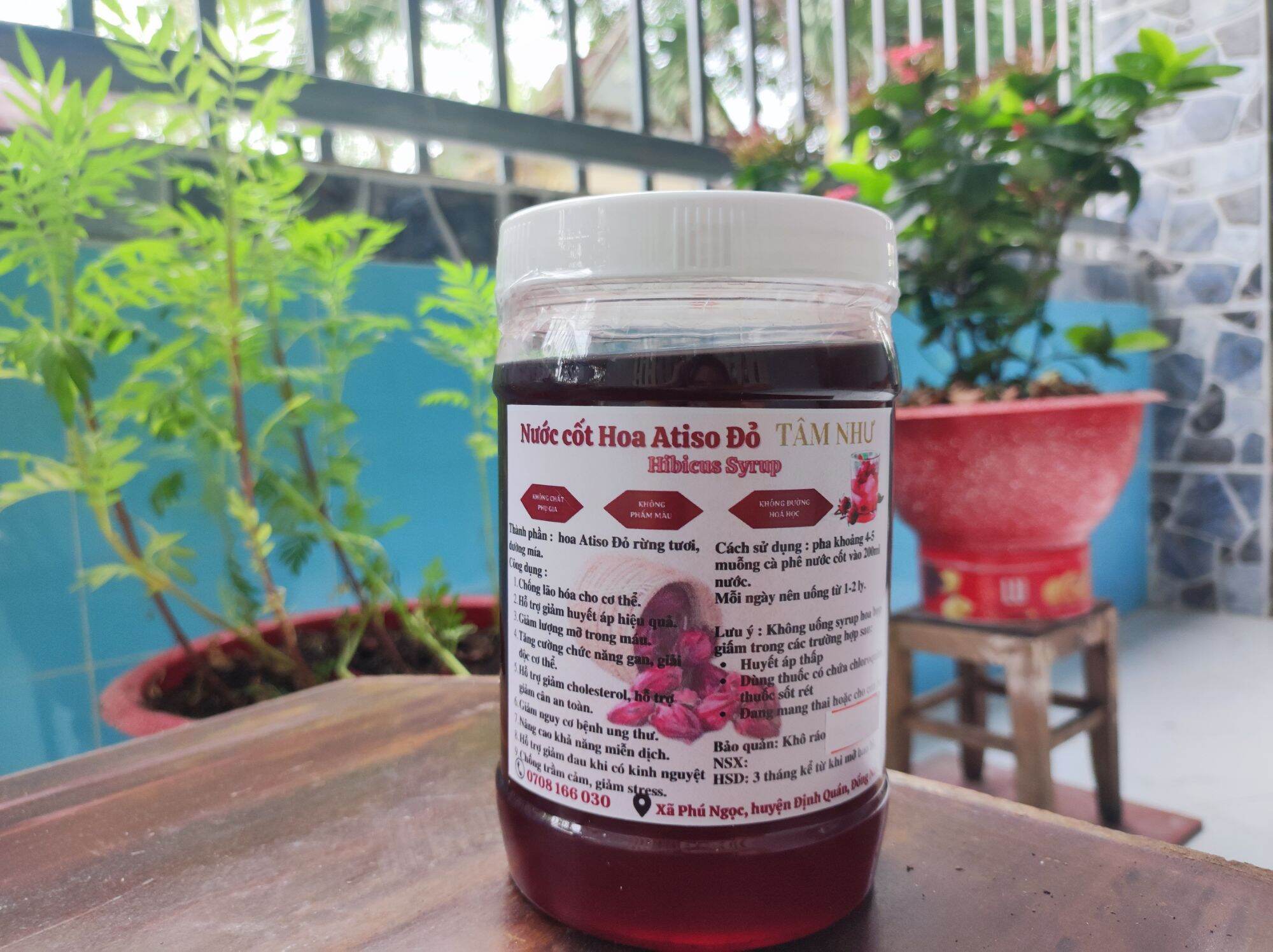 Siro hoa Atiso đỏ nguyên chất 1kg