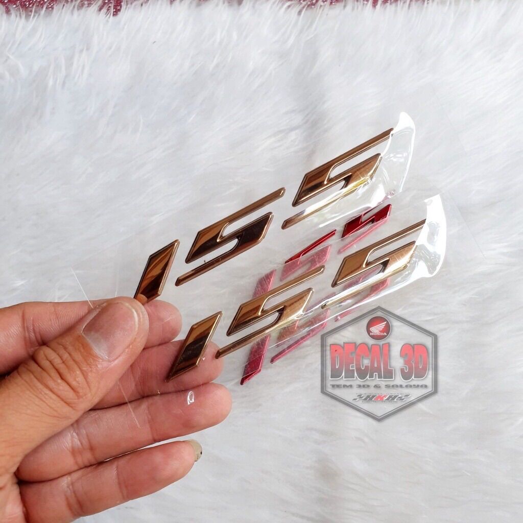 TEM SỐ 155 CHỮ NỔI HÀNG CAO CẤP SIÊU NÉT CHO EXCITER , NVX. Màu vàng đồng