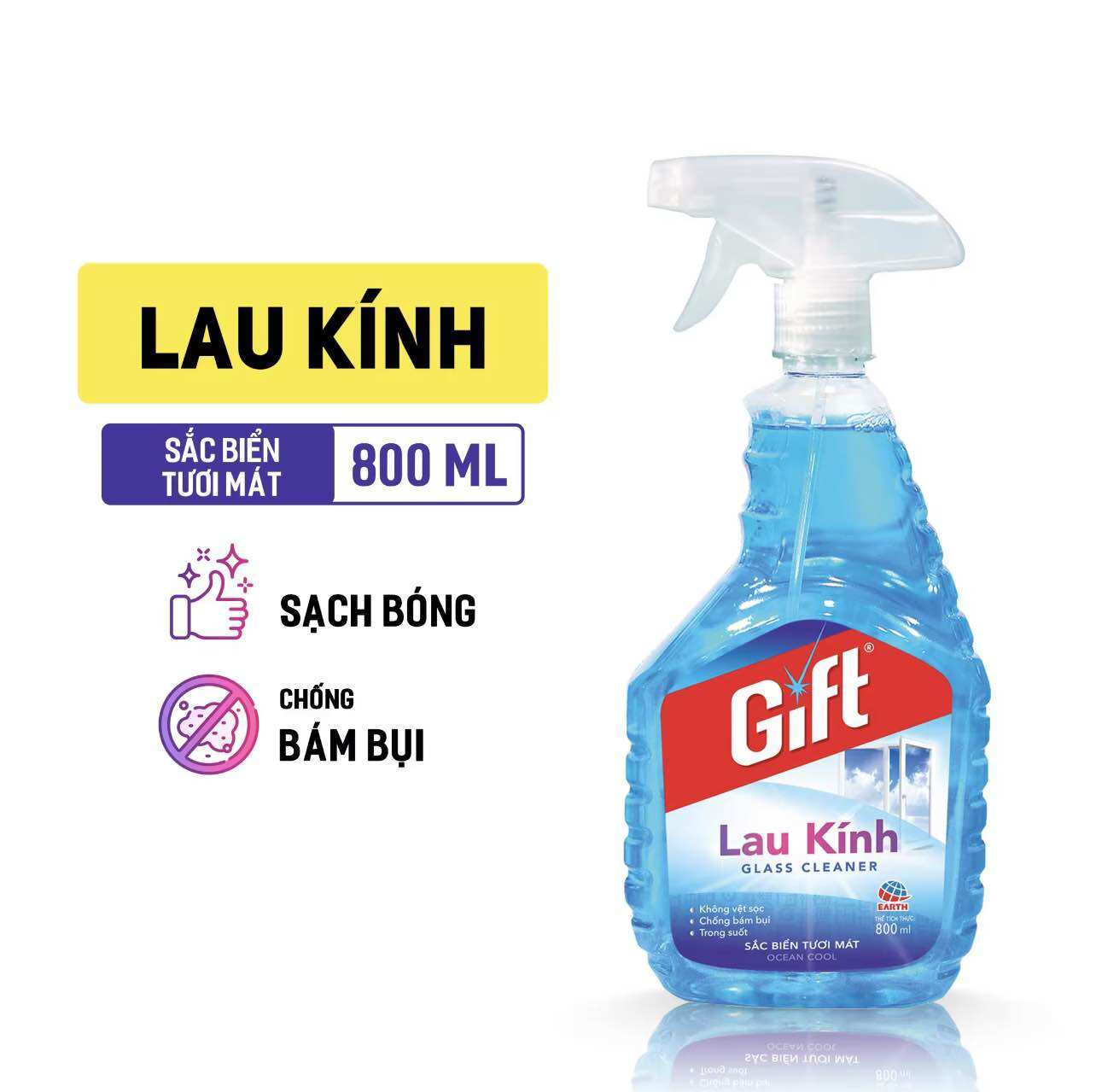 Combo Nước lau kính Gift Sắc Biển 540ml