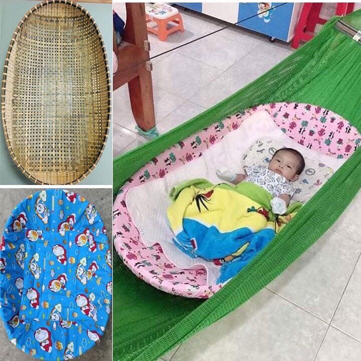 Nệm bọc nôi cho bé size 65*100cm( Tặng quà vòng dâu)