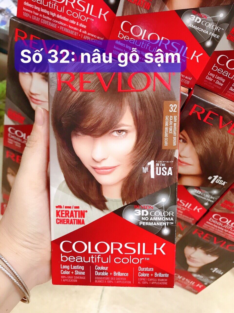 Thuốc nhuộm tóc phủ bạc Revlon-Mỹ