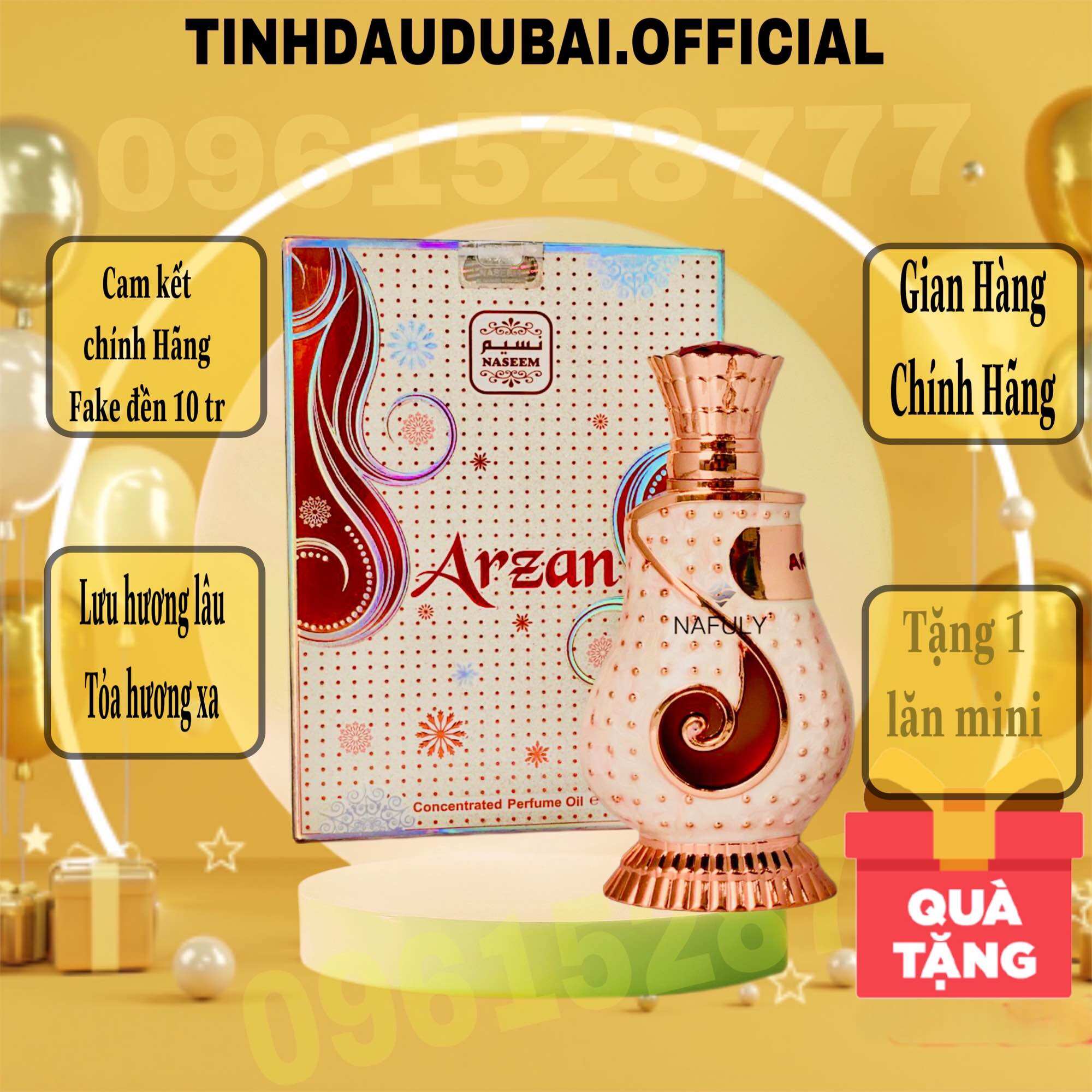 Tinh dầu Nội địa Dubai Arzan tông Phấn thanh mát