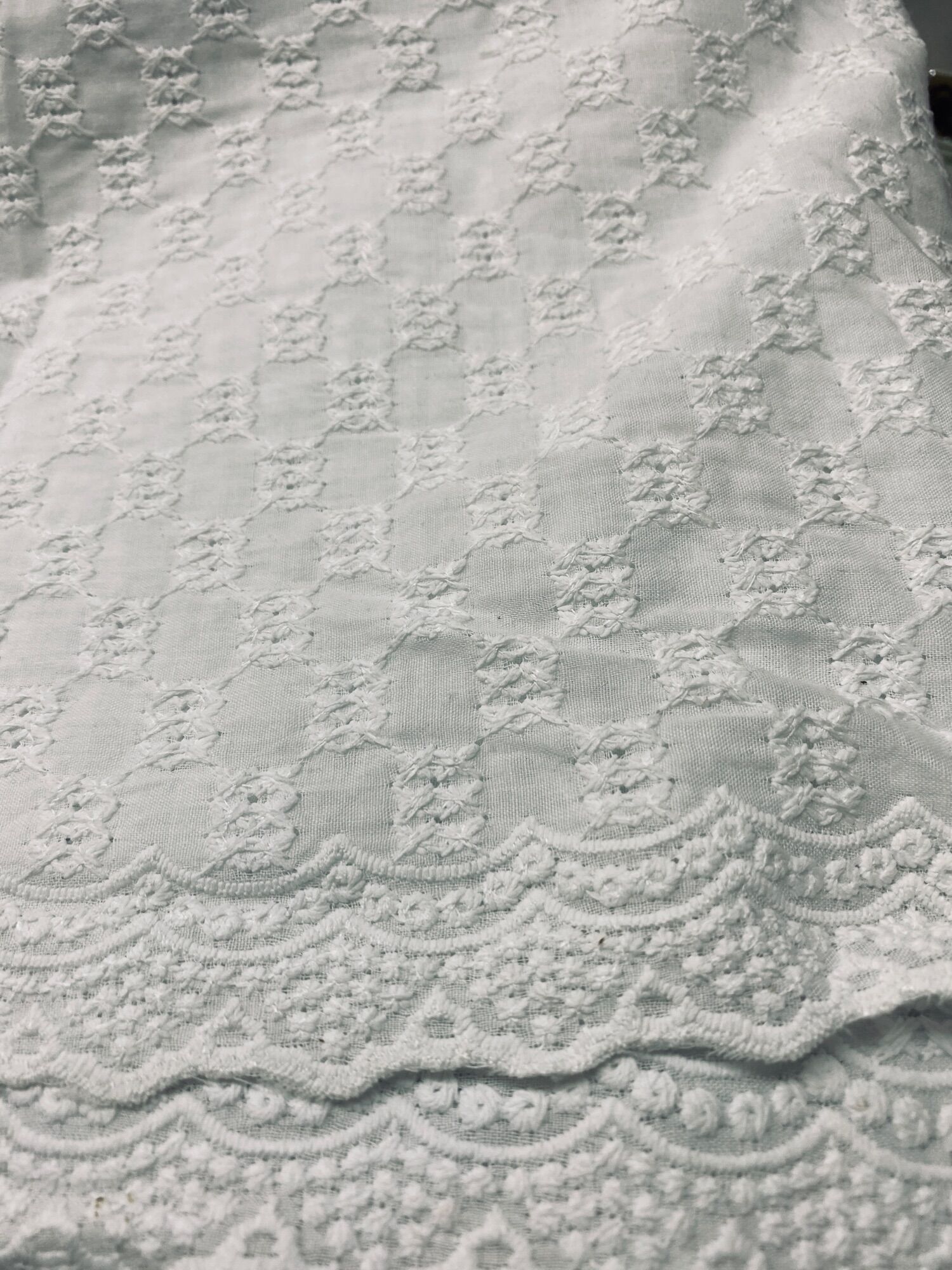 Vải kate thêu khổ 1.1 mét MS1235