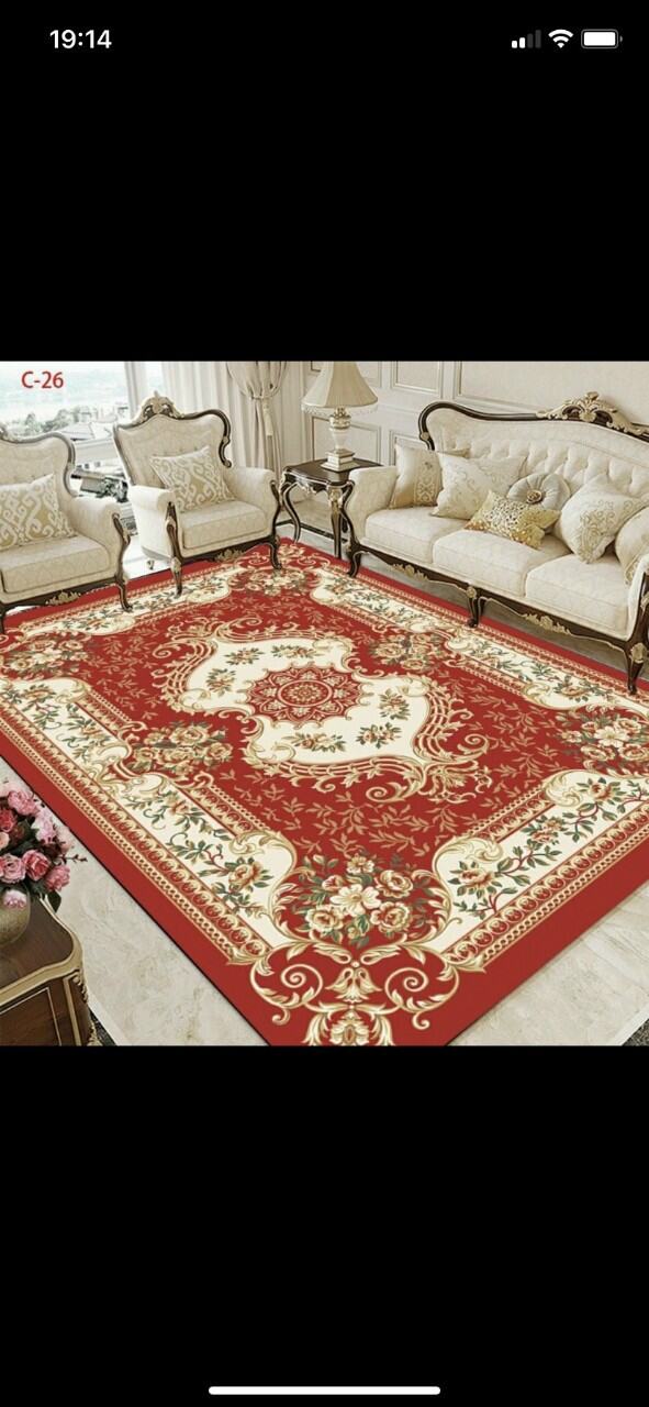 Thảm trải sàn BALI 5D mẫu hoang gia  đỏ 2mx3m