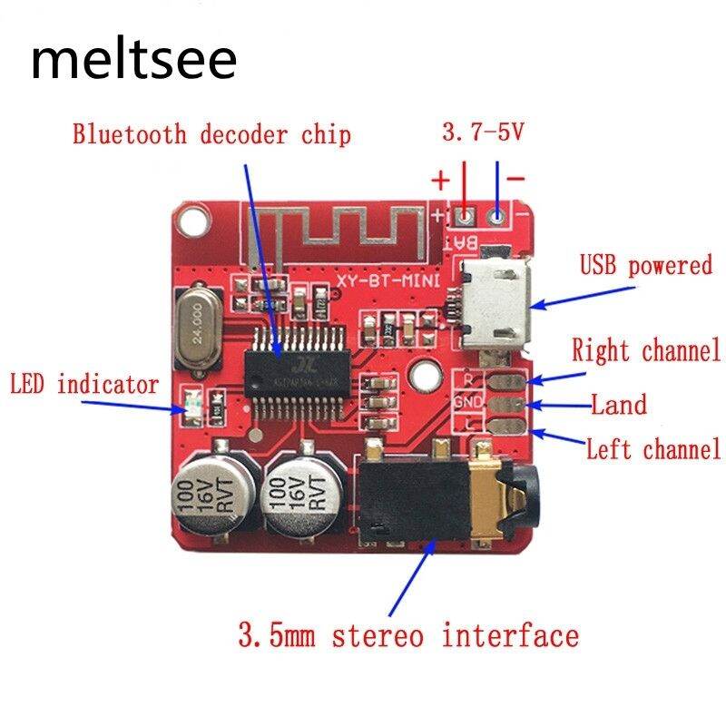 Mạch bluetooth 4.1 không dây 3.7-5V MP3 BLE giao diện Micro