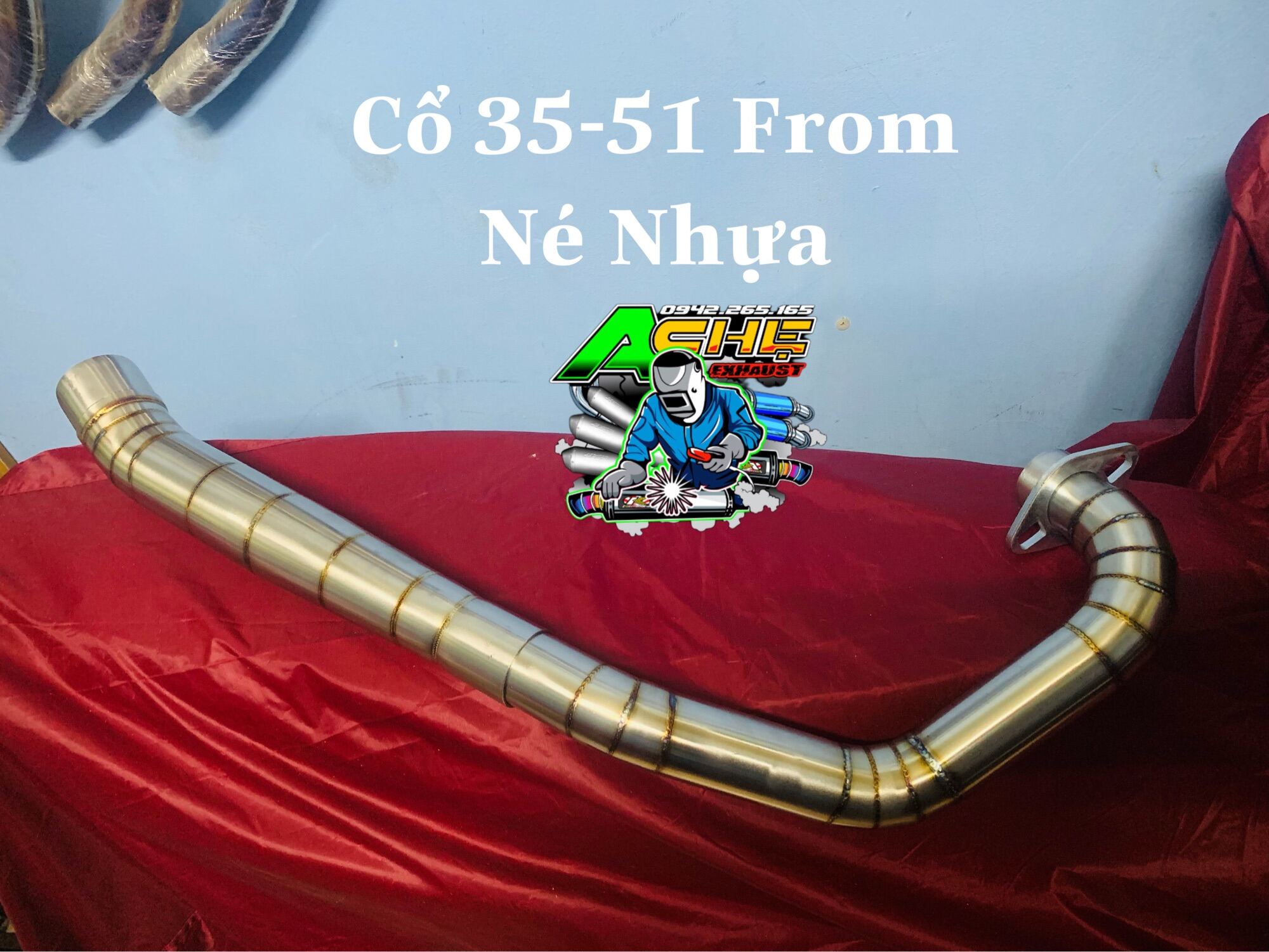Cổ Pô Tăng 35-51 Nhét Pô Zin Ex150 From Né Nhựa