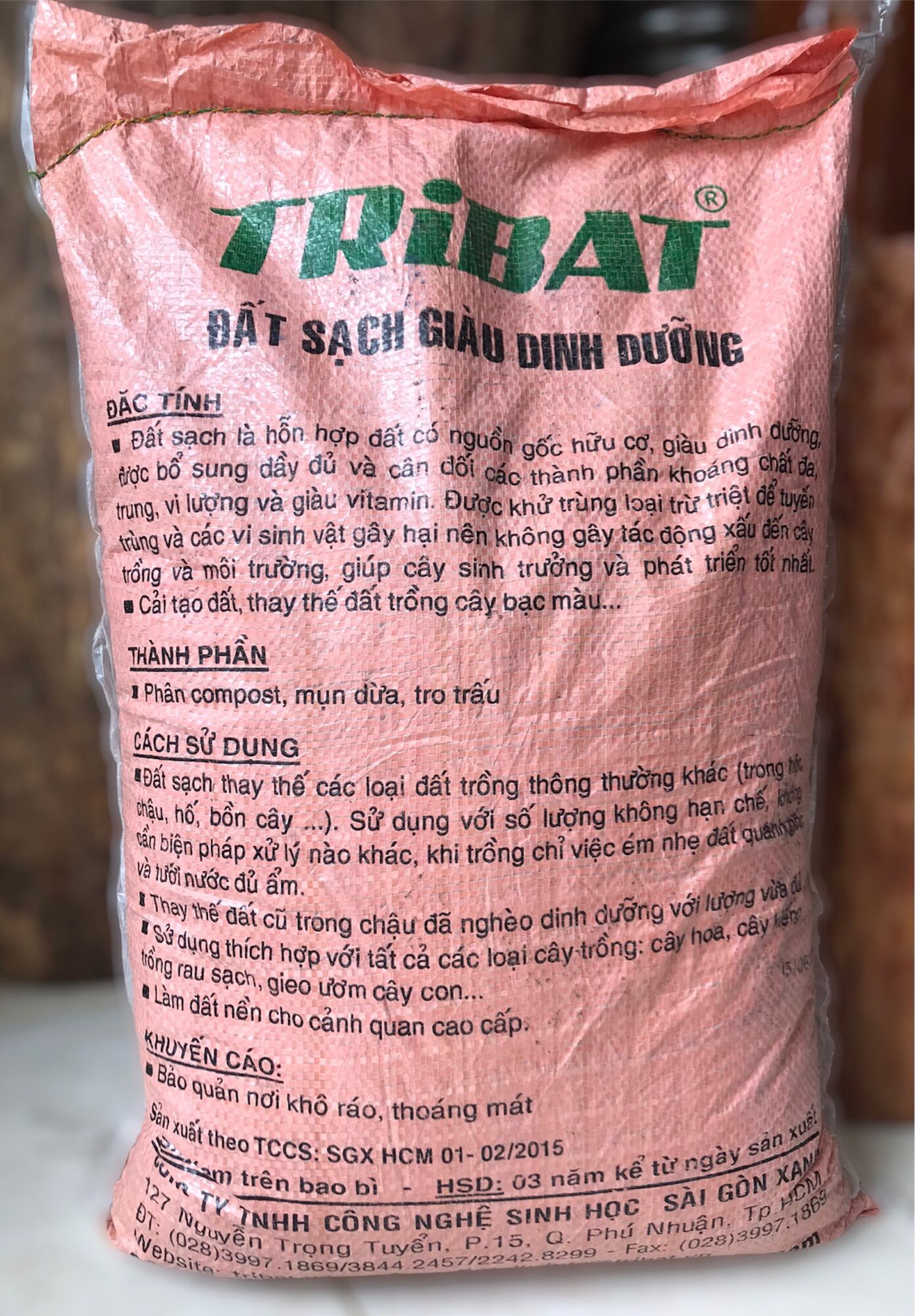 Đất sạch trồng cây Tribat