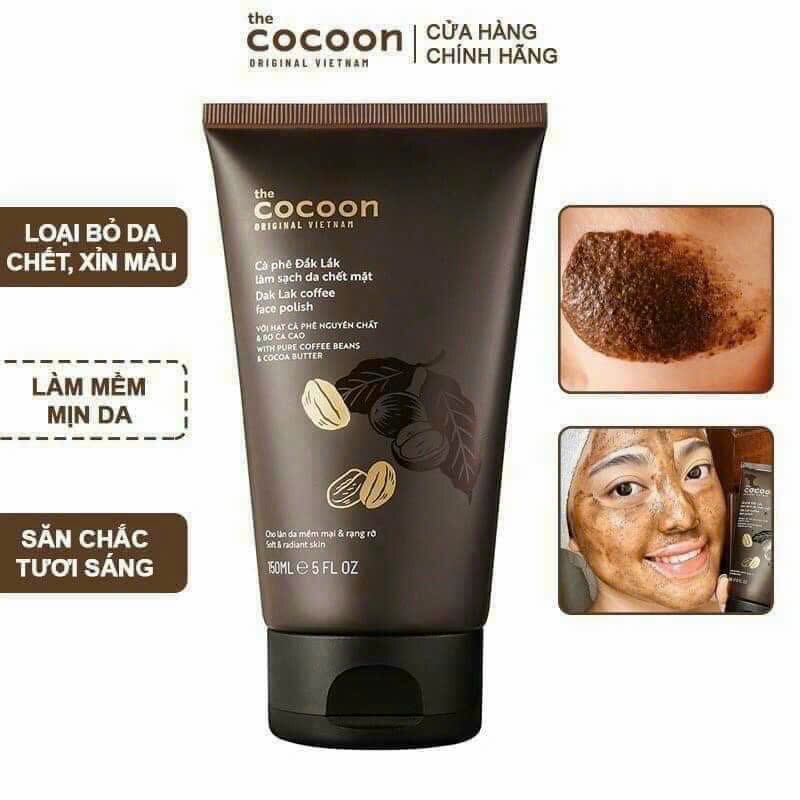 tẩy tế bào da chết mặt cocon 150ml