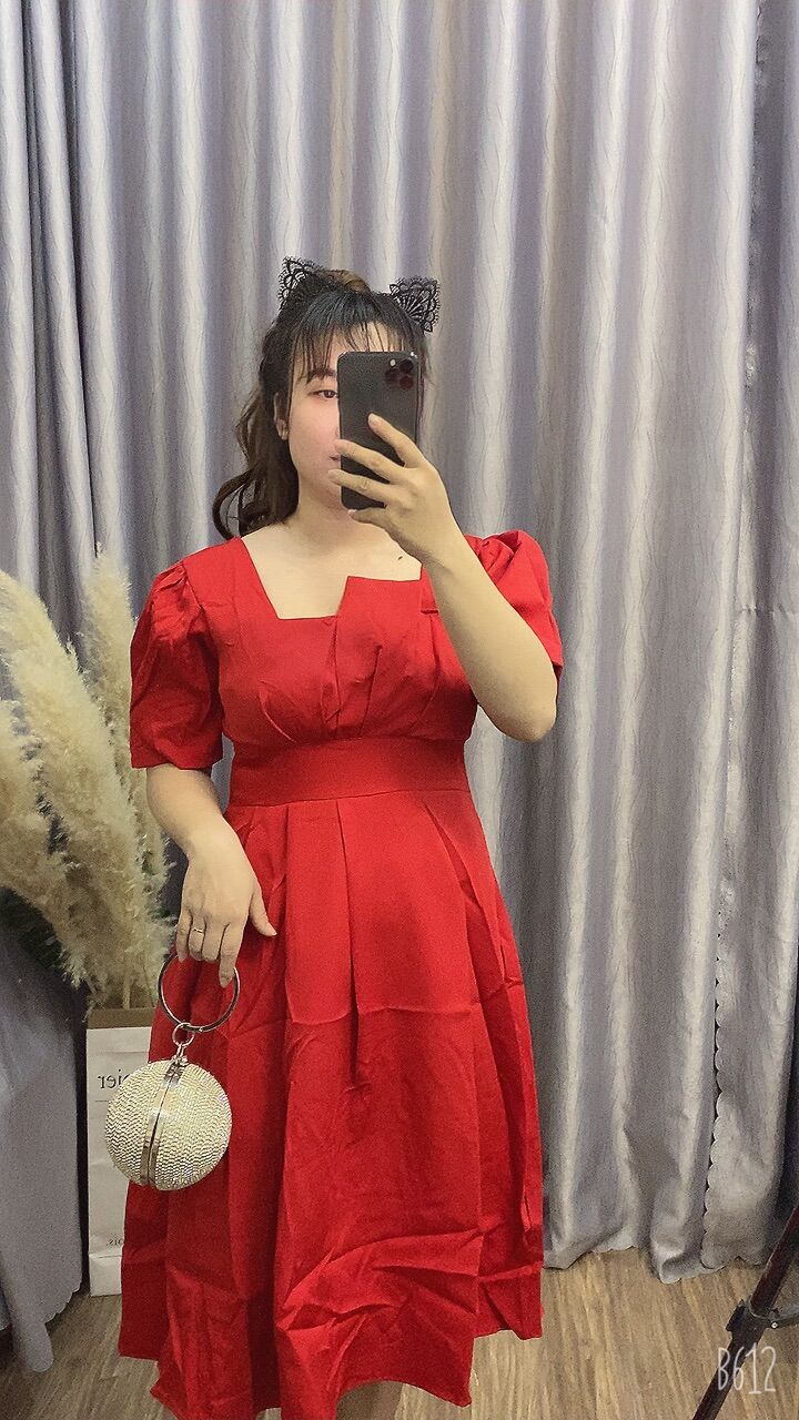 Đầm tiểu thư tay ngắng bigsize 60 đến 90kg