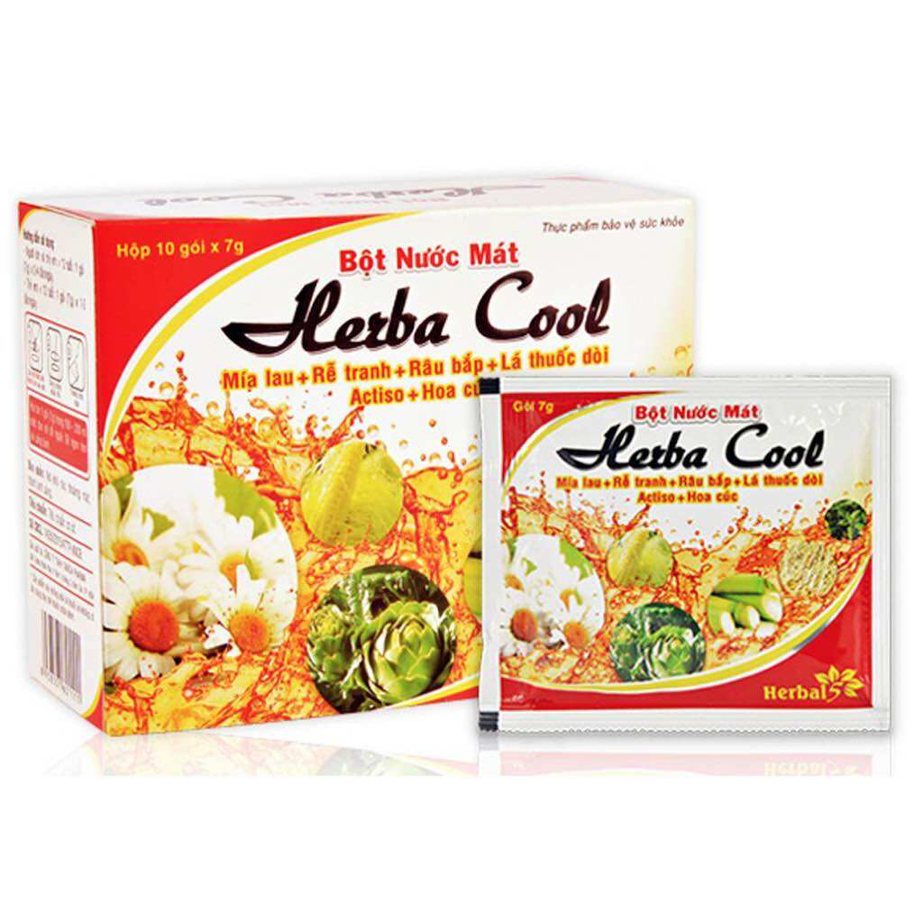 Bột nước mát Herba Cool hộp 10 gói