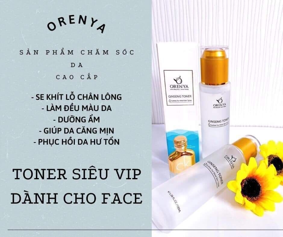 Toner sâm Orenya 100ml sạch sâu, cấp ẩm vượt trội