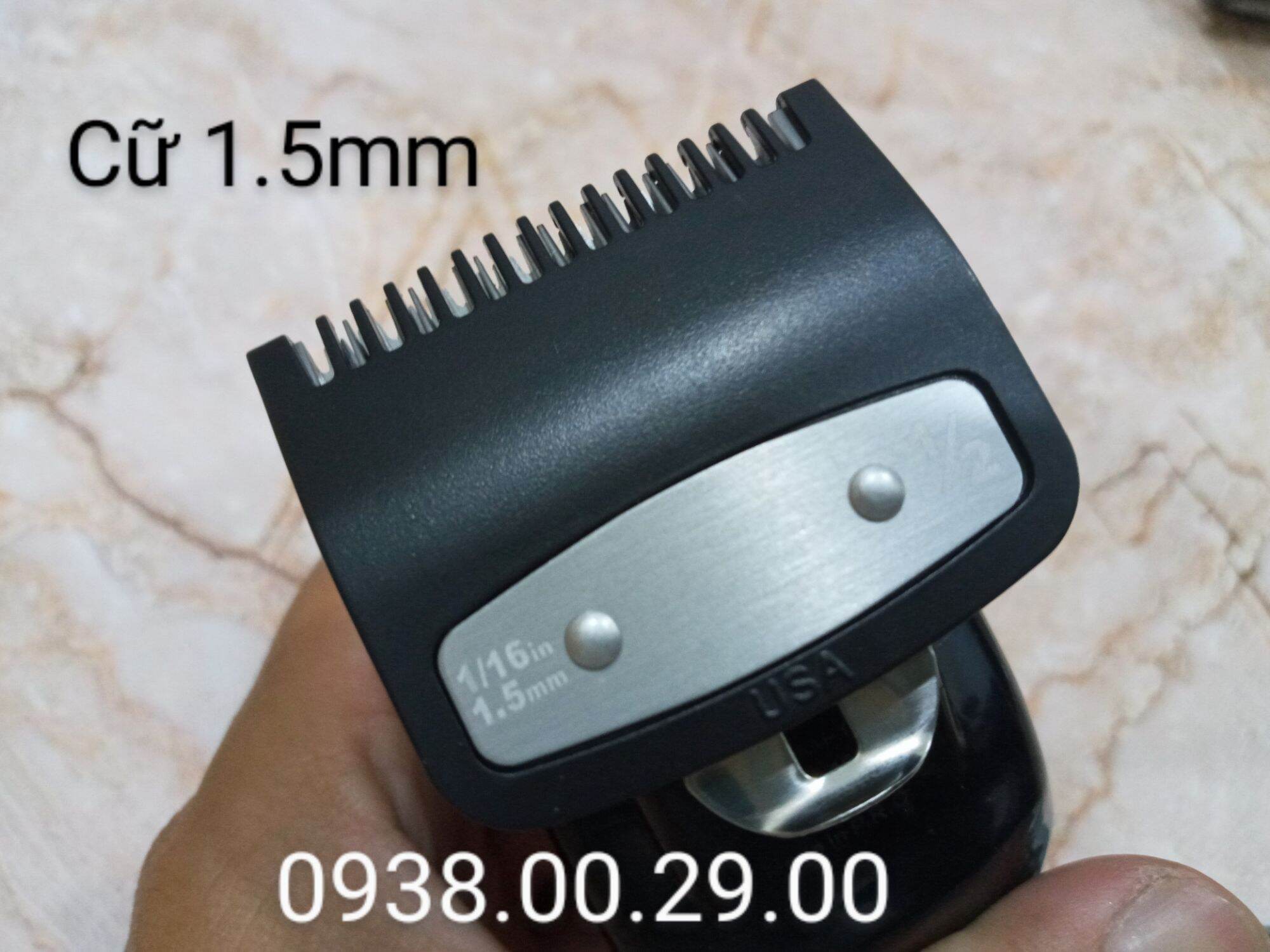 Cữ Tông Đơ 1.5mm Gá Thép USA Loại Tốt, Cữ 1.5mm Cho Tông Wahl, Kemei.(Ảnh thật)
