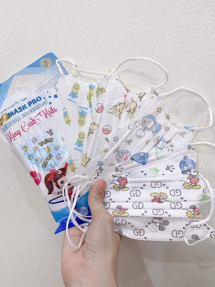 Sỉ 100 cái khẩu trang King Crab cho bé từ 7-12 tuổi hay còn gọi là khẩu trang con cua