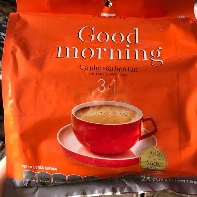 Combo 03 cà phê sữa good morninh trần quang 480g